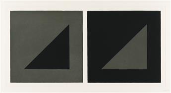 SOL LEWITT Three prints from Doubles in Black and Gray.